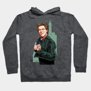 Willem Dafoe - An illustration by Paul Cemmick Hoodie